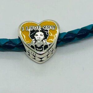 ✨✨Pandora STAR WARS Han Solo Princess Leia I Love You, I Know Charm Heart